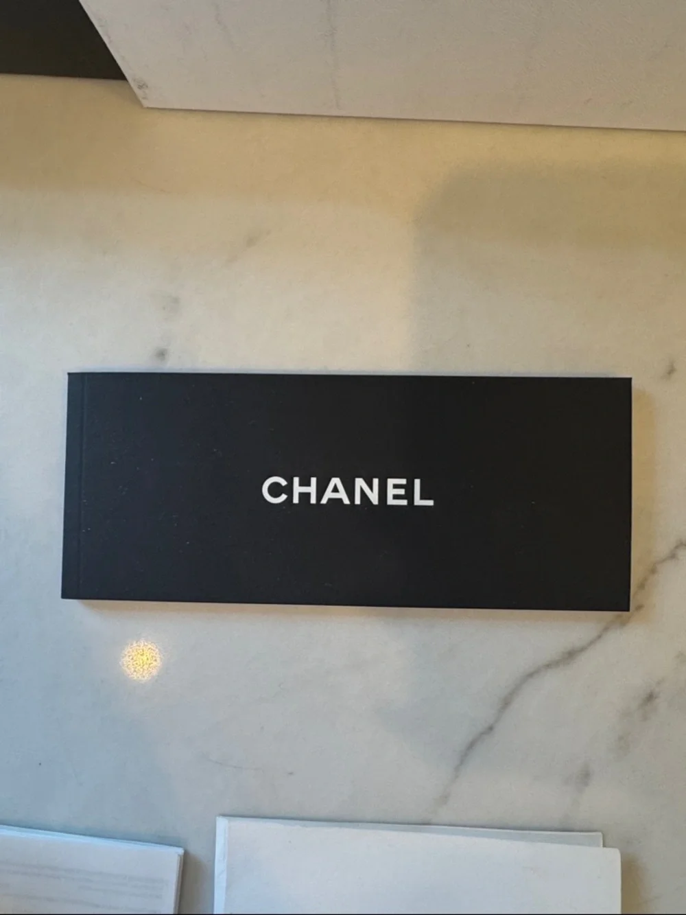CHANEL Black and White Branded Box with Booklets 7x3x3